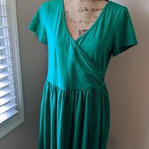 ASOS green faux wrap dress